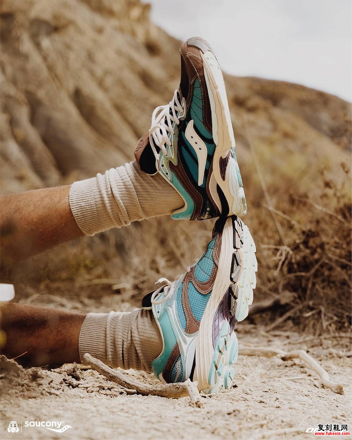 Footpatrol x Saucony ProGrid Omni 9 在户外的步行拍摄