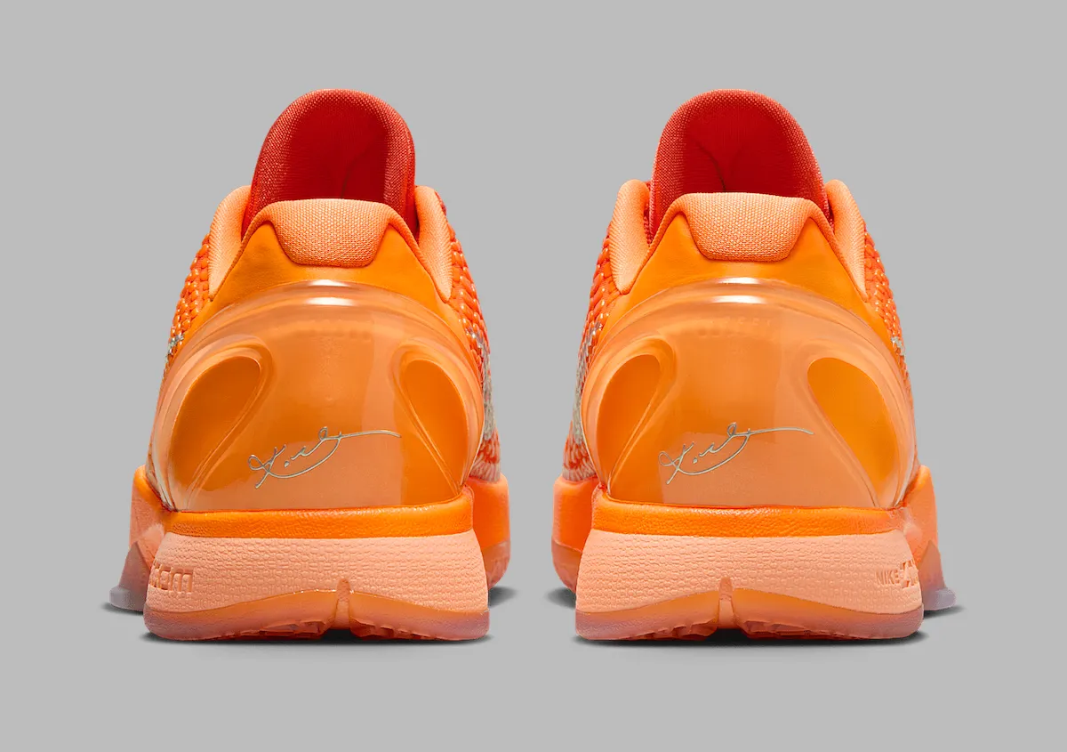 科比6代全橙IH1871-800发售!鳞片鞋面+双模缓震重塑曼巴精神战靴