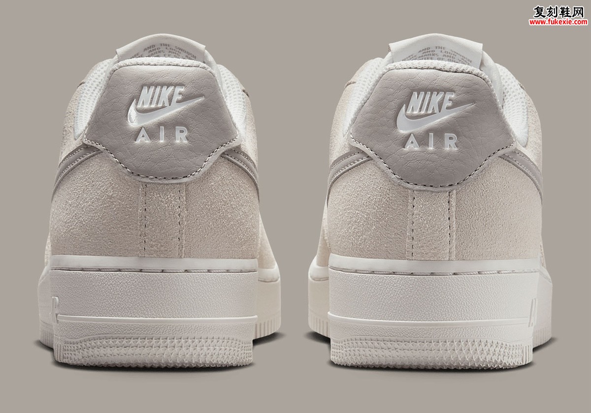Nike AF1 Low极简新作｜磨砂皮+麂皮双拼｜学院灰白配色发售