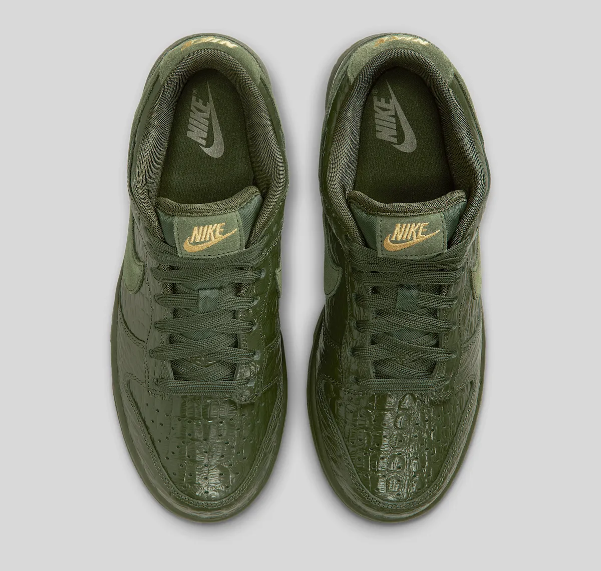 Nike Dunk Low鳄鱼纹碳绿配色2025秋季发布 女性专属奢华质感潮鞋