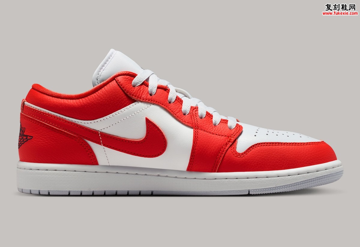 Air Jordan 1 Low Chile Red 2026夏季130美元发售,mini Swoosh搭配纯白金外底致敬芝加哥经典风潮插图2 Air Jordan 1 Low Chile Red 2026夏季130美元发售,mini Swoosh搭配纯白金外底致敬芝加哥经典风潮