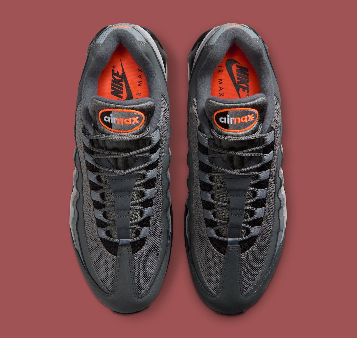 Nike Air Max 95“Black/Total Orange”黑橙渐变2026夏季发售：Big Bubble升级版