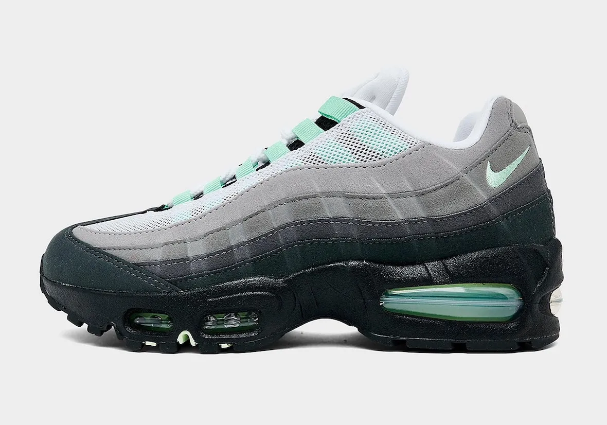 Nike Air Max 95 Big Bubble “Fresh Mint” Releases June 2026致敬元年大窗口气垫，薄荷绿配色清新回归，