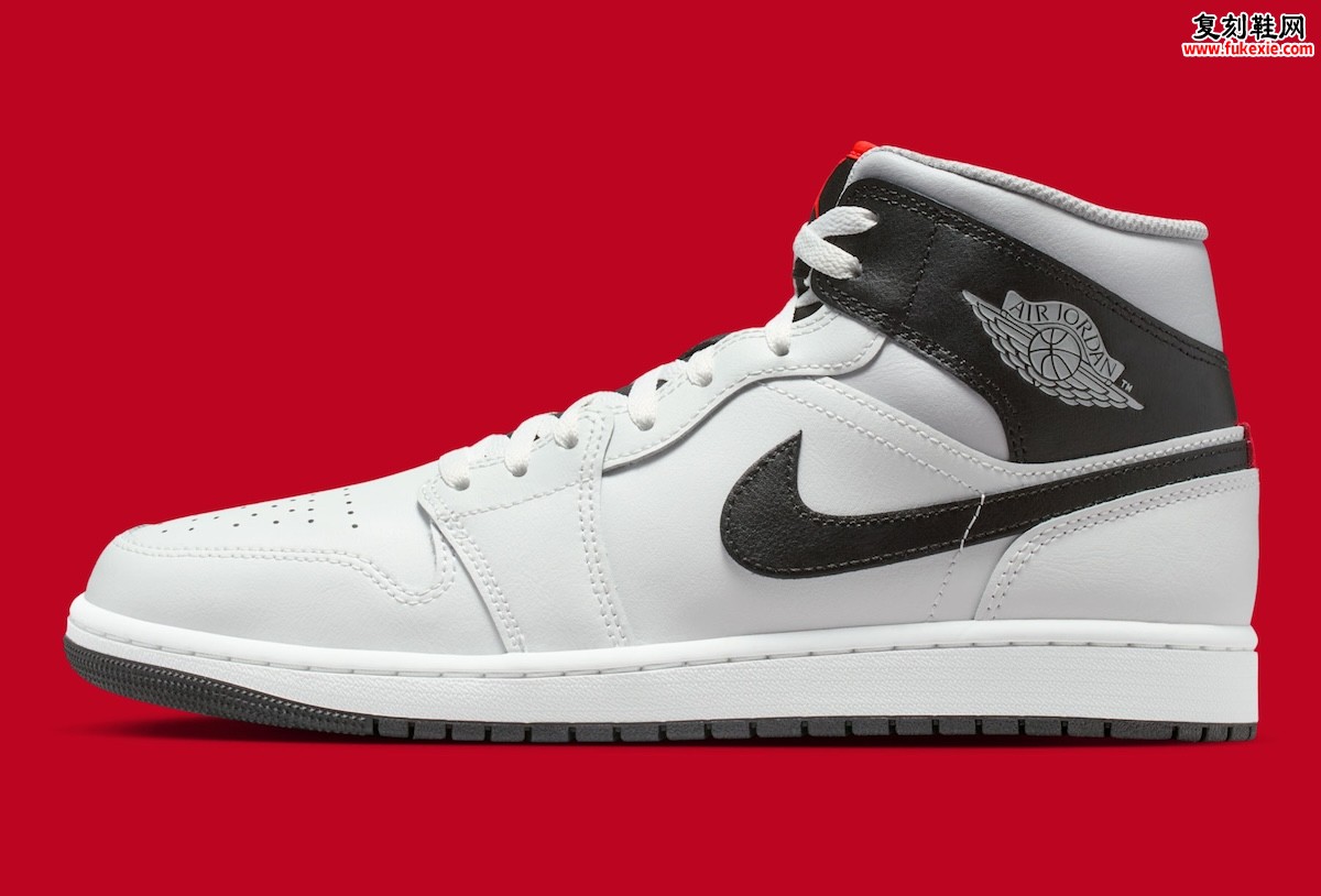 Air Jordan 1 Mid “Summit White/Infrared 23”“峰白/红外23” 以点睛之笔重塑经典轮廓