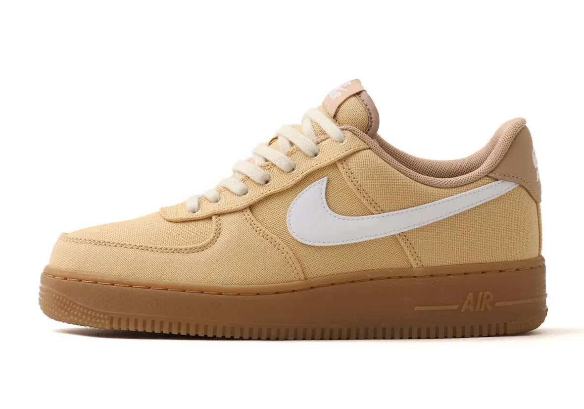 Nike Air Force 1 Low “Sunflower”向日葵配色秋季2026市售可拆卸花盖与卡其帆布双面穿搭生胶外底插图4 Nike Air Force 1 Low “Sunflower”向日葵配色秋季2026市售可拆卸花盖与卡其帆布双面穿搭生胶外底