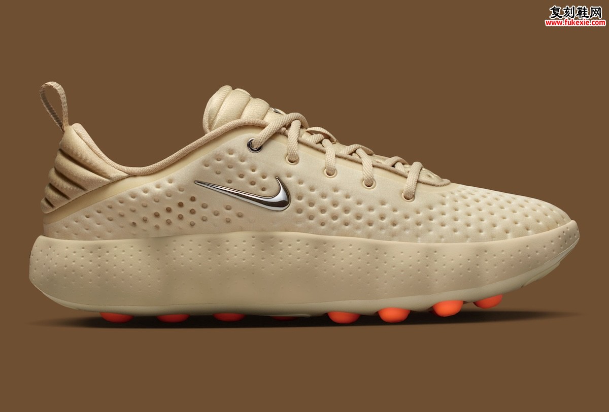 Nike Mind 002「浅卡其」配色前瞻 以穿孔外壳与能量网格重塑未来实验美学