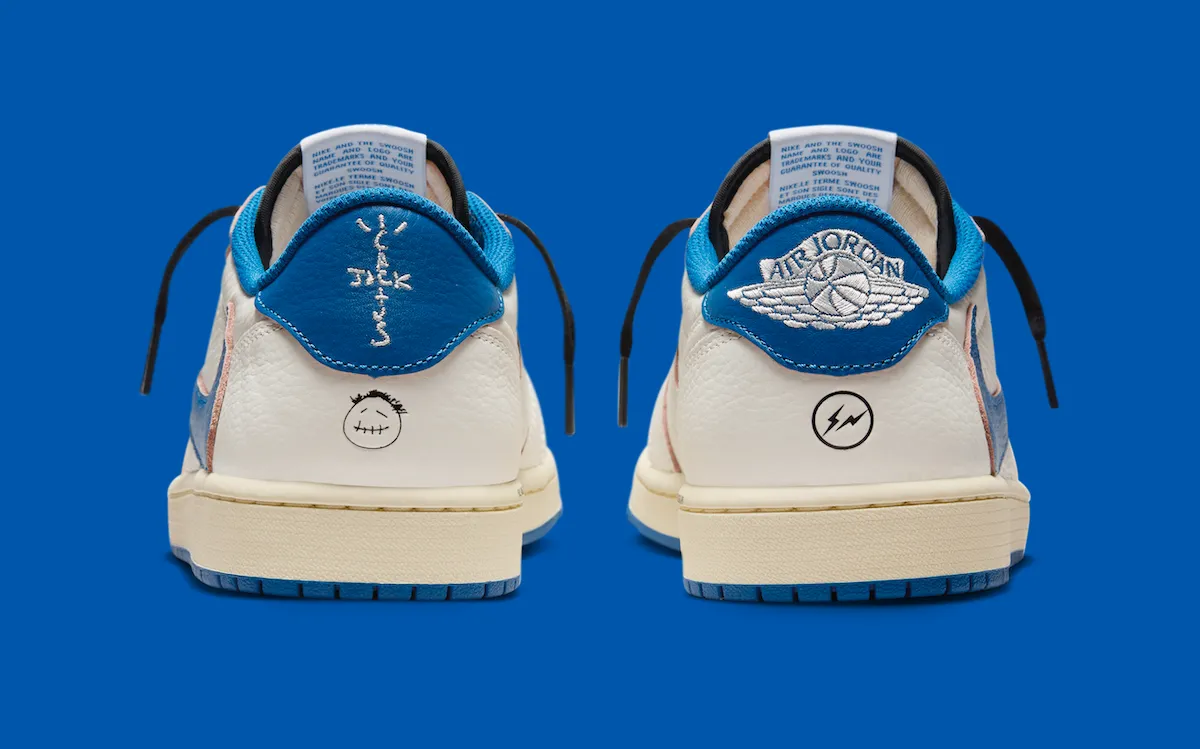 Travis Scott x Fragment x Air Jordan 1 Low OG AJ1低帮鞋2025年发售 军事蓝配色重塑经典