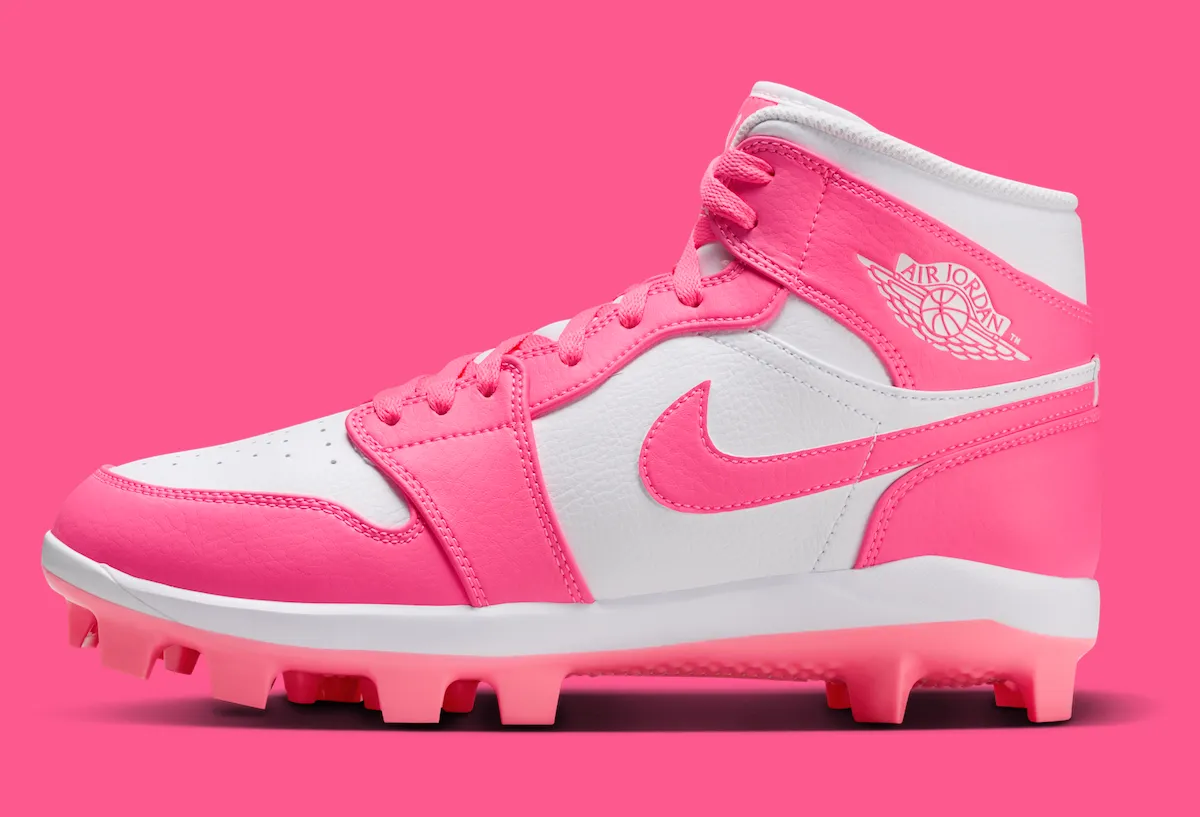 Air Jordan 1 MCS Baseball Cleats “Digital Pink”“数字粉”棒球钉鞋将于2026年春季发售