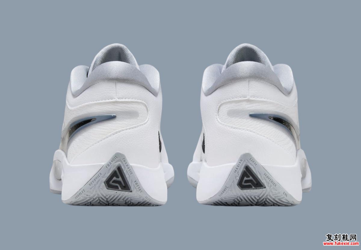 NIKE GIANNIS FREAK 6“白色/狼灰色”将于 2024 年 8 月发售 货号：FJ7791-102