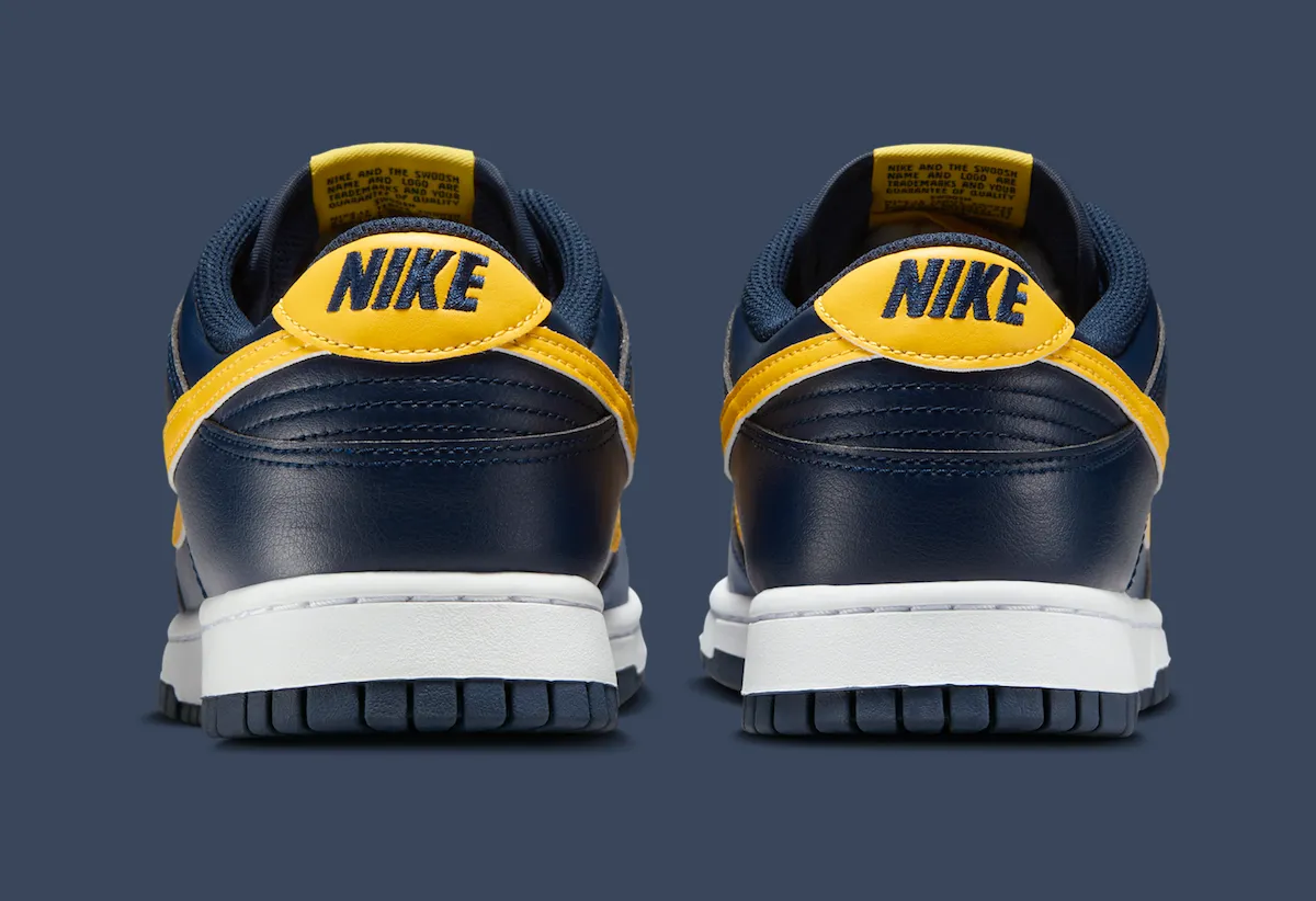疯狂三月迎甜蜜时刻：Nike Dunk Low“密歇根大学”海军蓝玉米黄配色即将发售