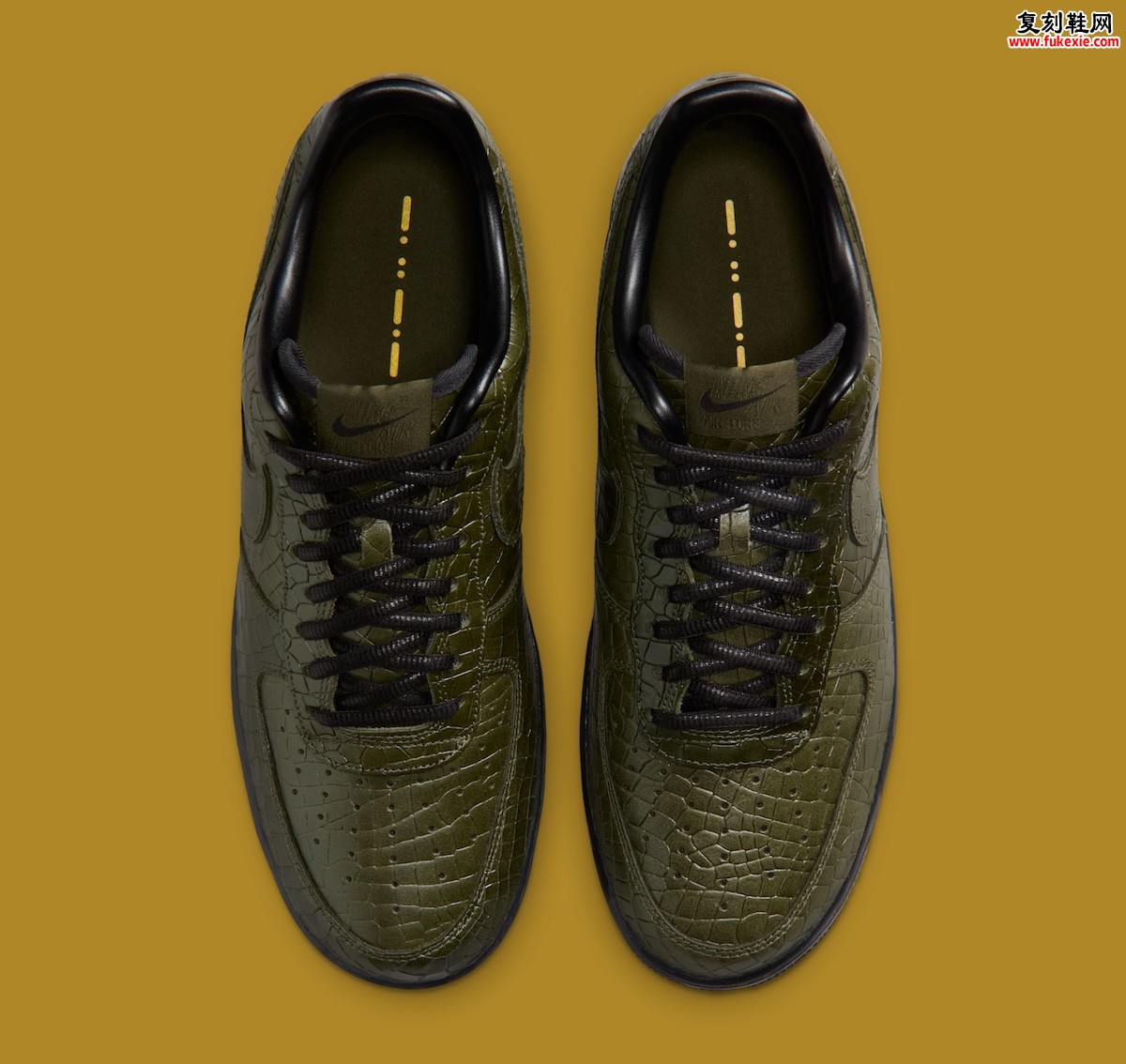 Nike Air Force 1 Low 卡其鳄鱼纹配色 以粗犷皮革重塑经典工装美学