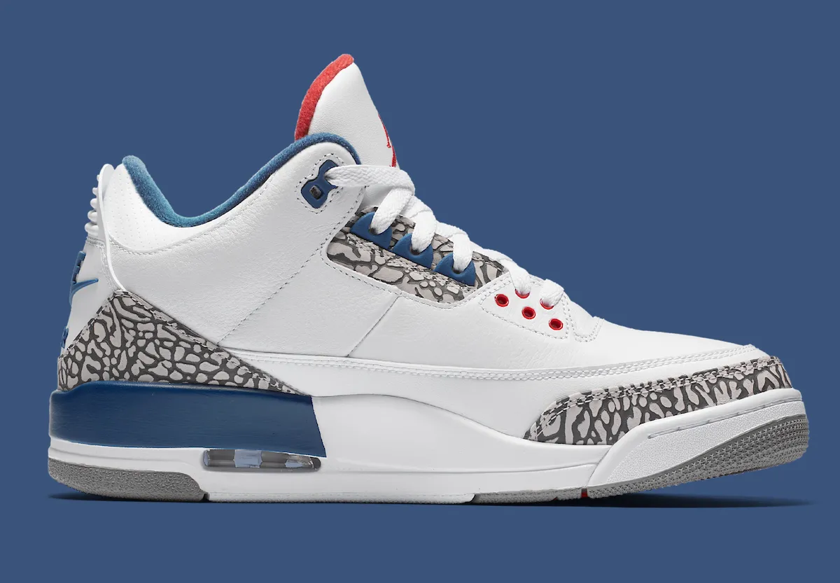 Air Jordan 3 OG “True Blue”Air Jordan 3“True Blue”白蓝红元年配色2026年秋季复刻回归