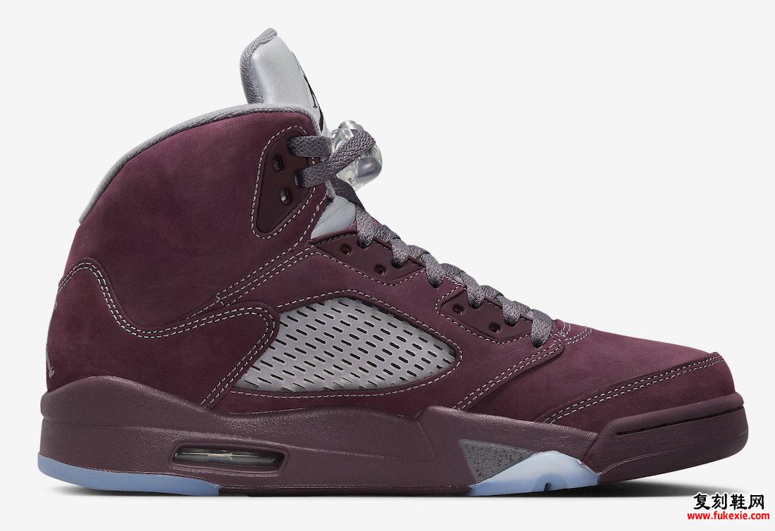 AIR JORDAN 5 “BURGUNDY” 8 月 19 日发售 货号：DZ4131-600