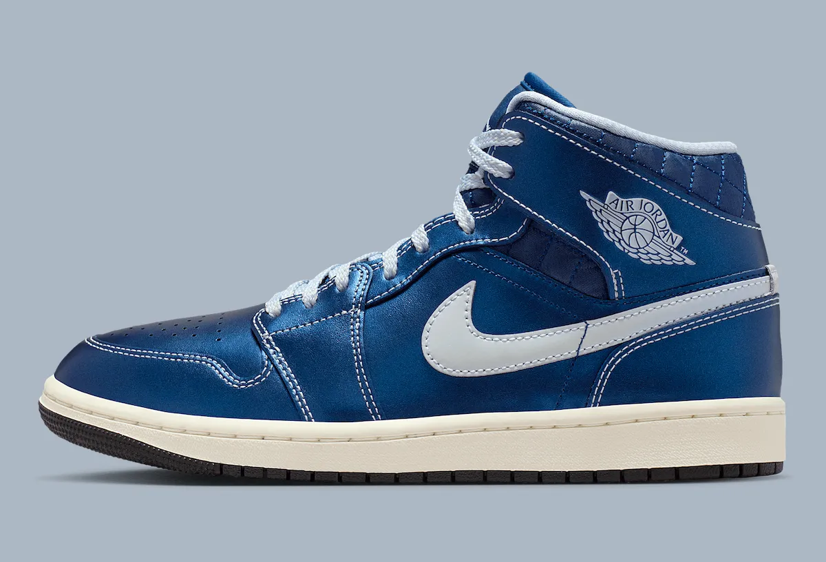 Air Jordan 1 Mid Metallic Blue 10月20日发售：低调金属光泽演绎高级质感新风尚