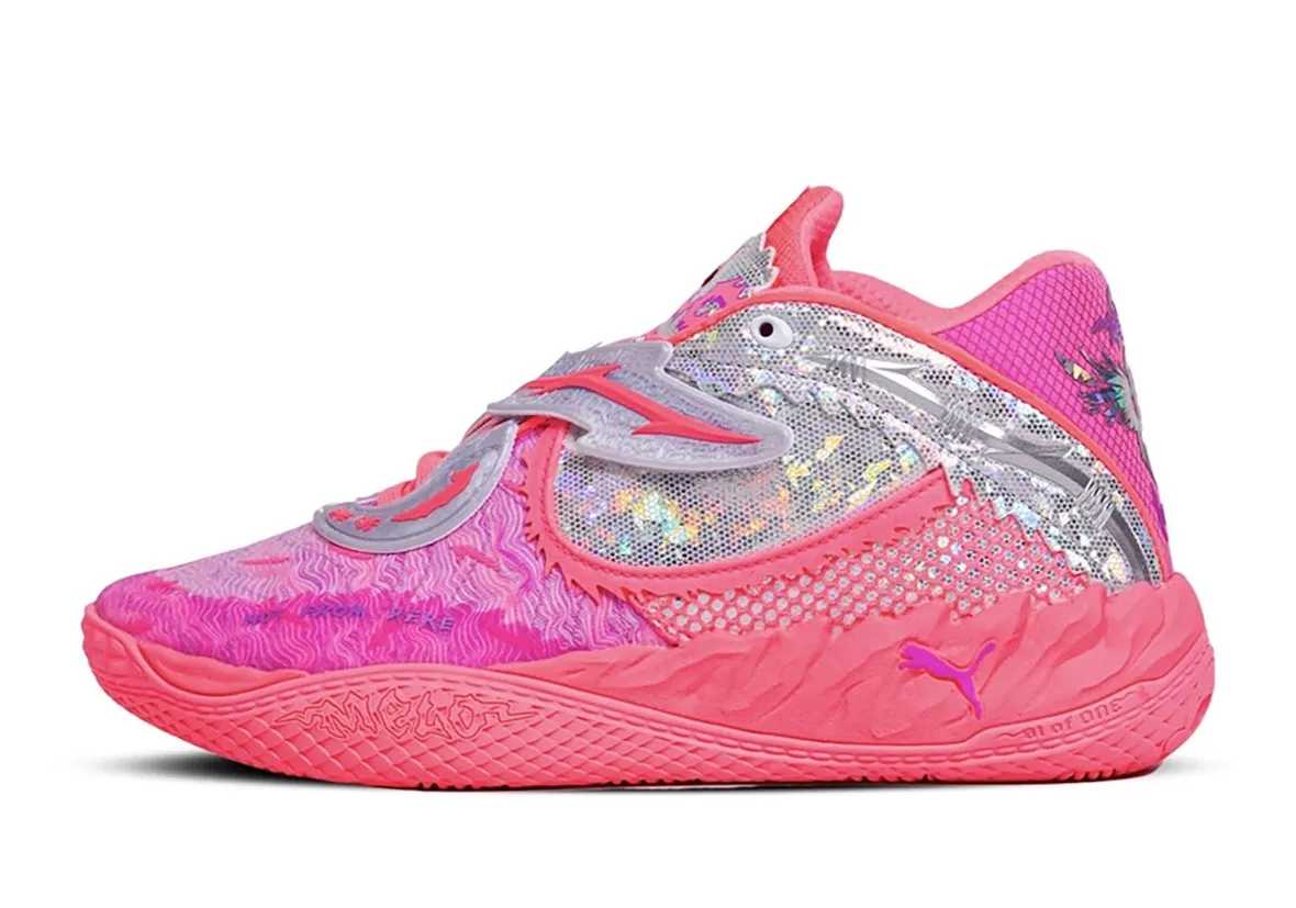 PUMA MB.05 World Tour 312129-01发售！洋红风暴+骷髅镜面定义未来实战图腾
