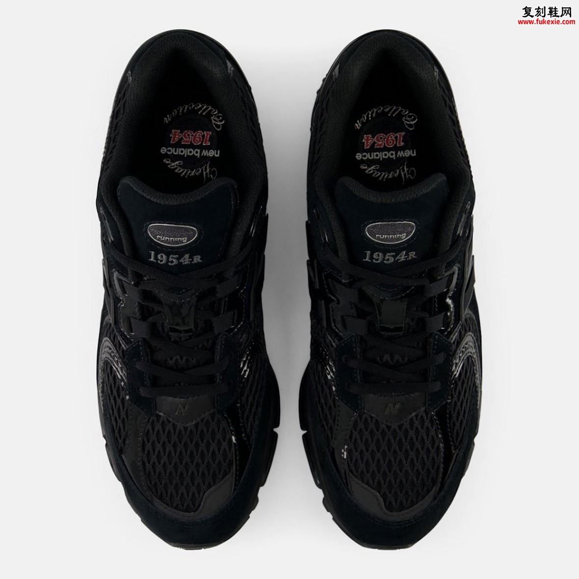 New Balance 1954R黑色版2026年夏季发售:漆皮覆层与ABZORB缓震构筑全黑隐形跑鞋插图3 New Balance 1954R黑色版2026年夏季发售:漆皮覆层与ABZORB缓震构筑全黑隐形跑鞋