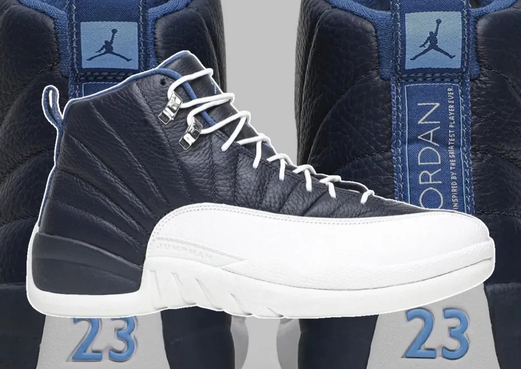 Air Jordan 12 “Obsidian” Air Jordan 12 Obsidian白蓝撞色旭日旗刺绣搭载全掌Zoom碳板科技
