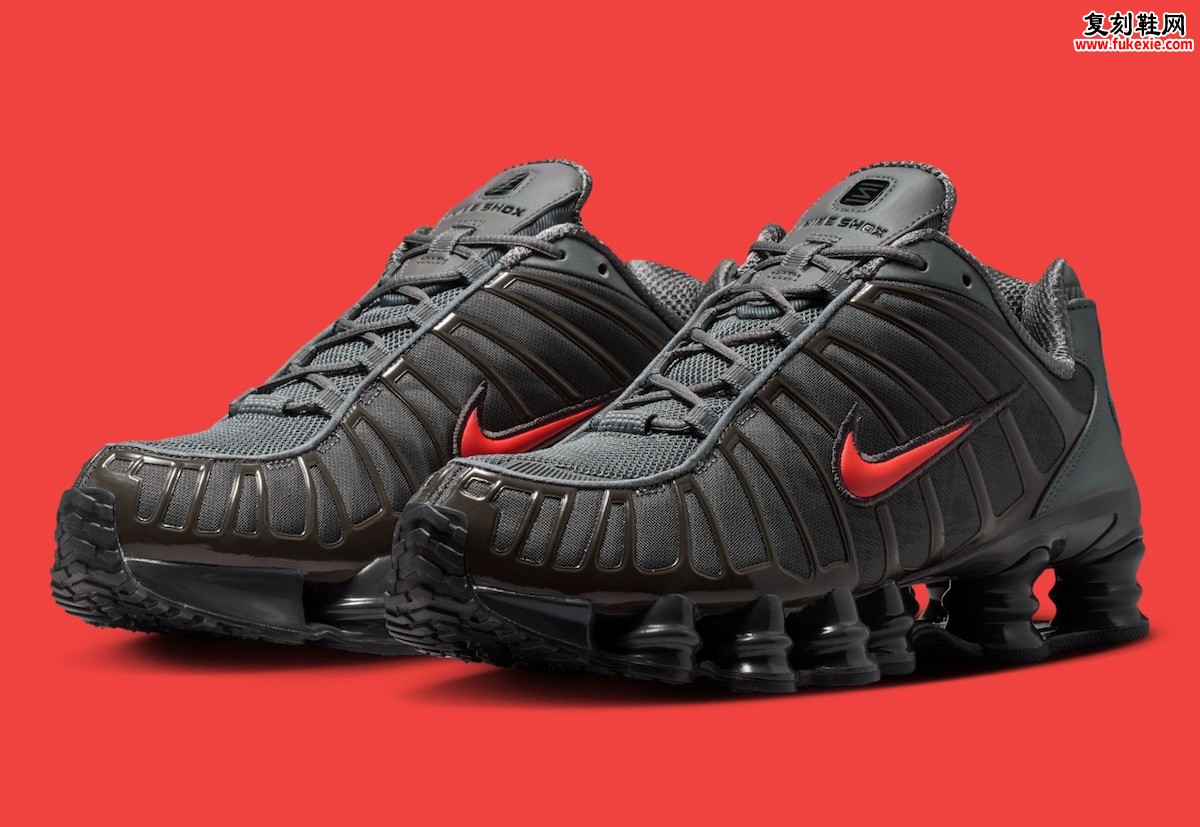 Nike Shox TL SE “Smoke Grey/Bright Crimson” 以深色基调重塑千禧年机械美学
