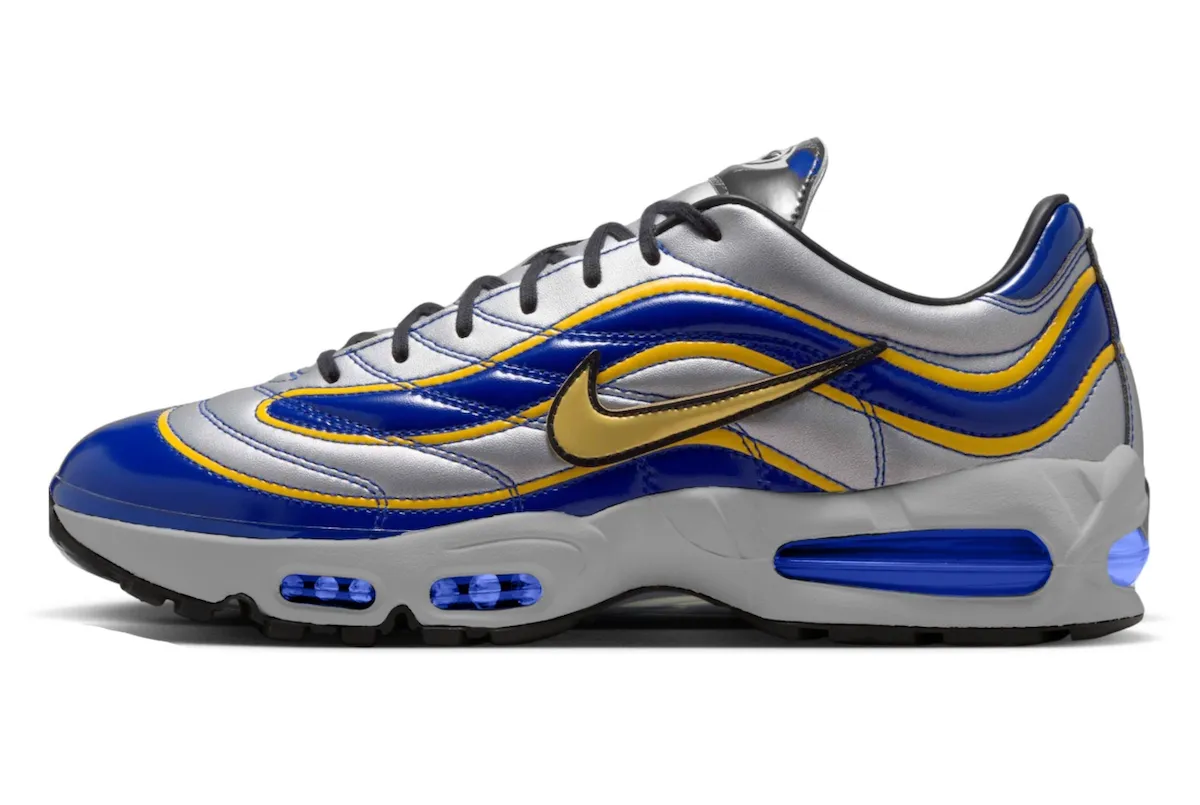 Nike Air Max Joga Bonito R9 银色刺客再现，金属银蓝黄配色致敬1998罗纳尔多战靴