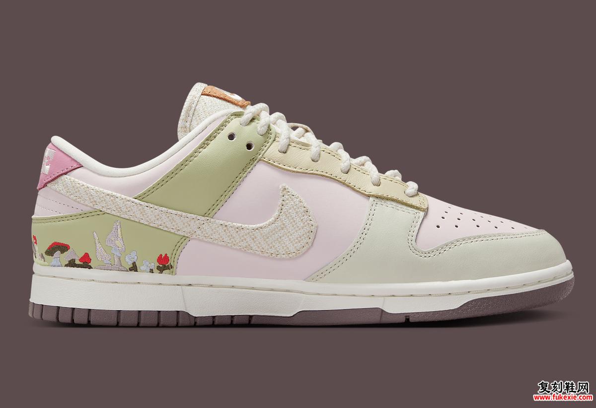 Nike Dunk Low “Mushroom” 深度解析：自然美学与少女力觉醒的春日盛宴
