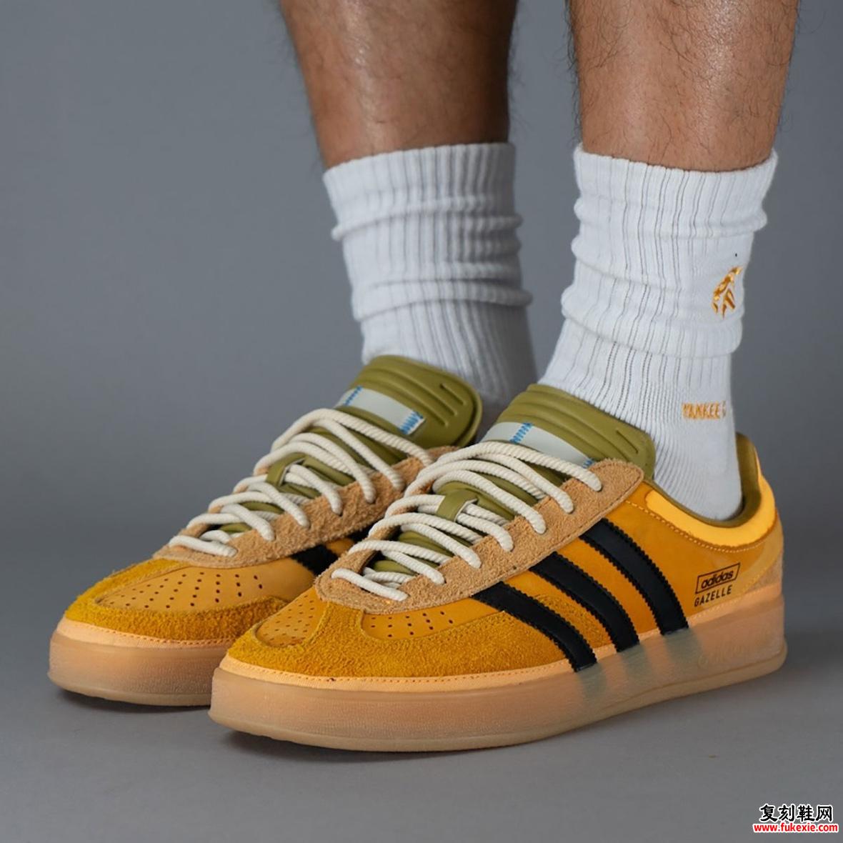 Bad Bunny x adidas Gazelle “Crew Yellow” 2025 年样品一起来欣赏
