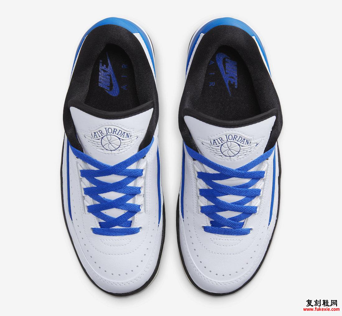 AIR JORDAN 2 LOW “VARSITY ROYAL” 官方照片 货号：DX4401-104