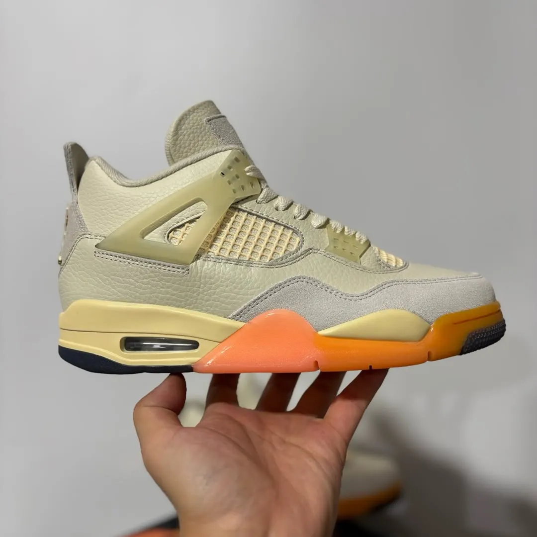 Air Jordan 4 “Birds of Paradise” Releases July 2026全新AJ4天堂鸟女款实物照流出,椰子牛奶鞋面,芒果色半透外底,热带艺术包装