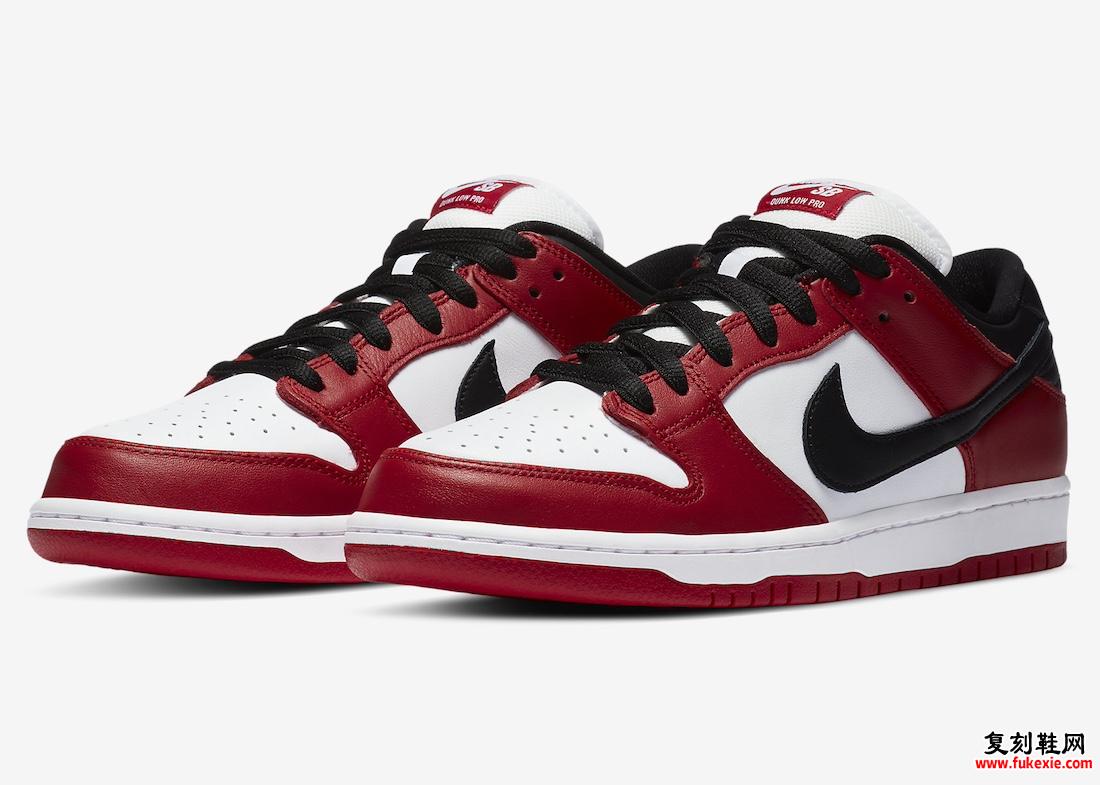 NIKE SB DUNK LOW “CHICAGO” （J-PACK）2024 年春季回归 货号：BQ6817-600