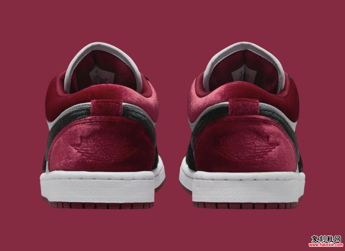 AIR JORDAN 1 SE VELVET“黑色/健身红”将于 2024 年秋季发售 货号：FZ3242-001