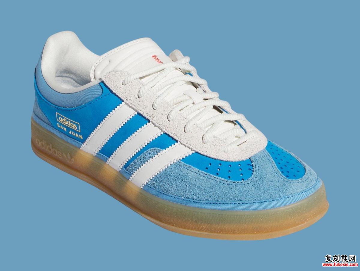 BAD BUNNY X ADIDAS GAZELLE INDOOR “SAN JUAN”（2024 年 6 月）货号：IF9734