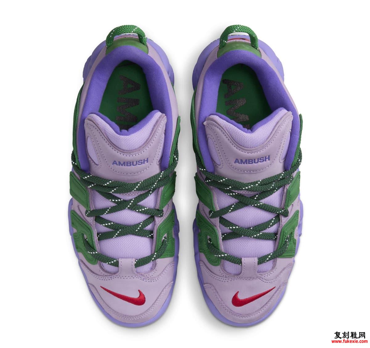 AMBUSH X NIKE AIR MORE UPTEMPO LOW “LILAC” 将于 10 月发售