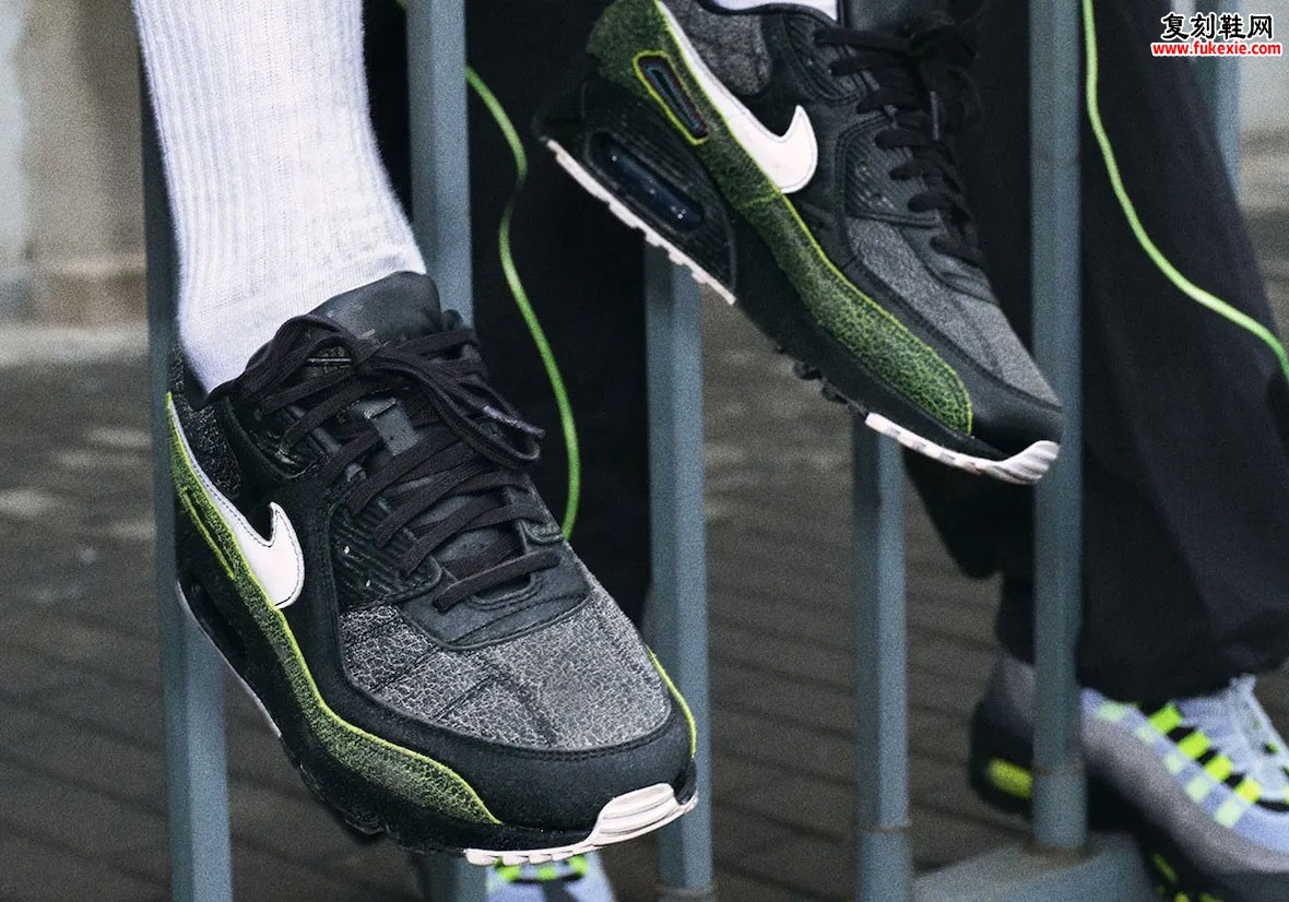 Nike Air Max 90 “Tiempo” 绗缝裂纹皮革荧光绿配色五月二十一日重磅登场