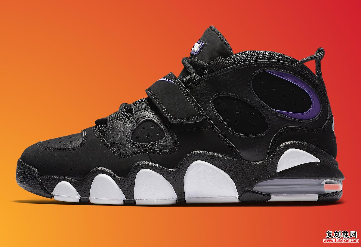 Nike Air Max CB 34 “Godzilla” 侧面轮廓,展示皮革和磨砂鞋面。