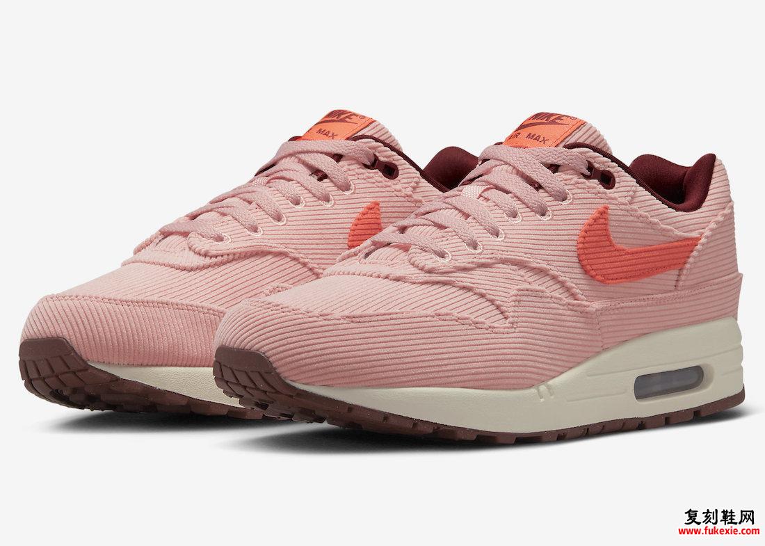 NIKE AIR MAX 1 “CORAL STARDUST CORDUROY” 5 月 26 日发布