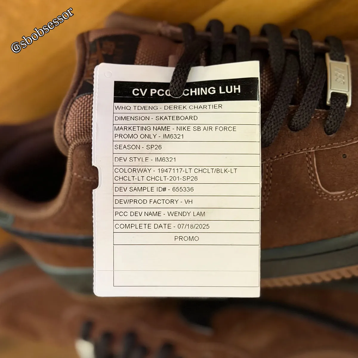 Nike SB Air Force 1 Low “Light Chocolate” 浅巧克力麂皮,2026秋发售,重温摩卡经典插图5 Nike SB Air Force 1 Low “Light Chocolate” 浅巧克力麂皮,2026秋发售,重温摩卡经典