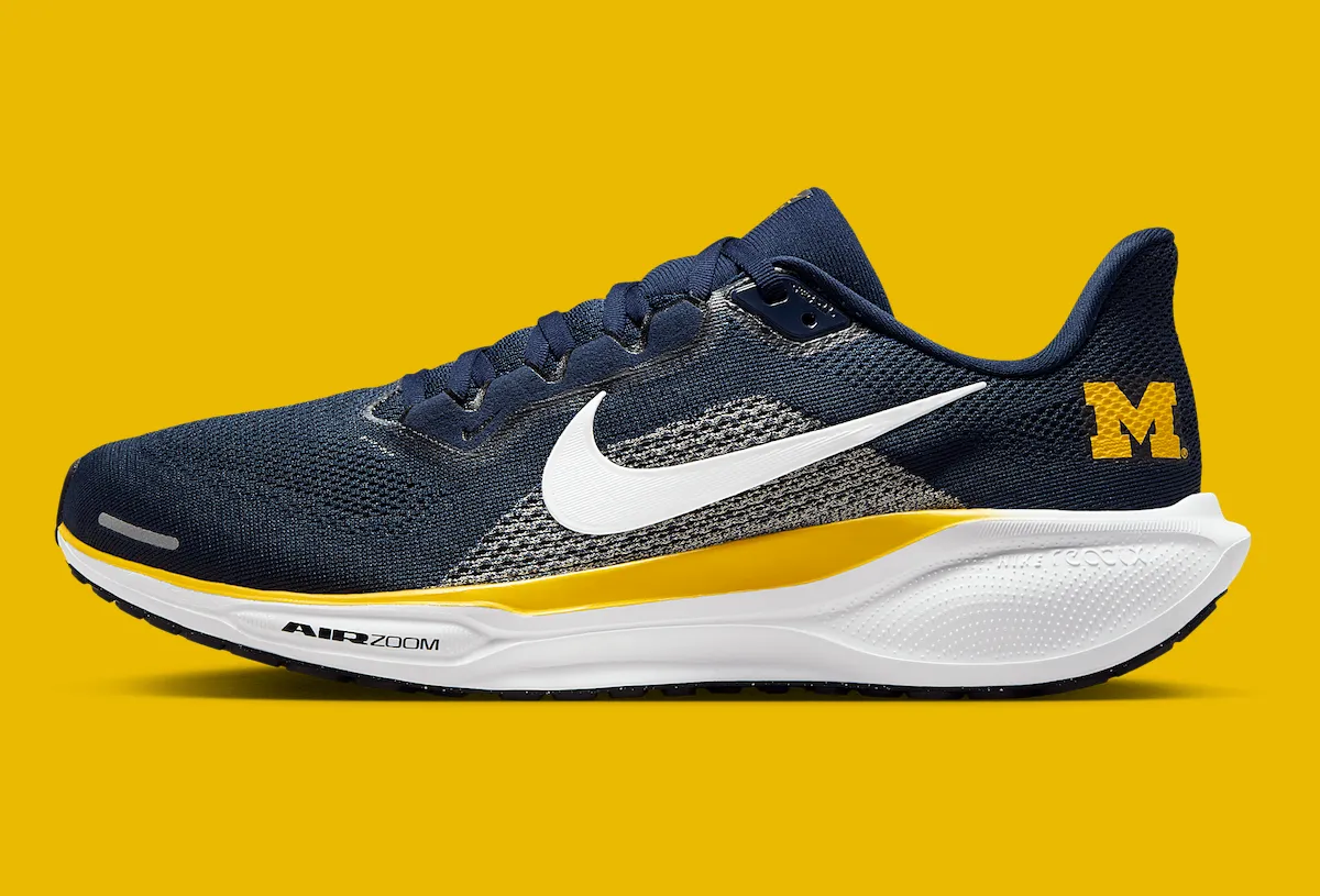 Nike Pegasus 41 密歇根限量版：双气垫碳足迹降43%与NCAA冠军基因深度解析