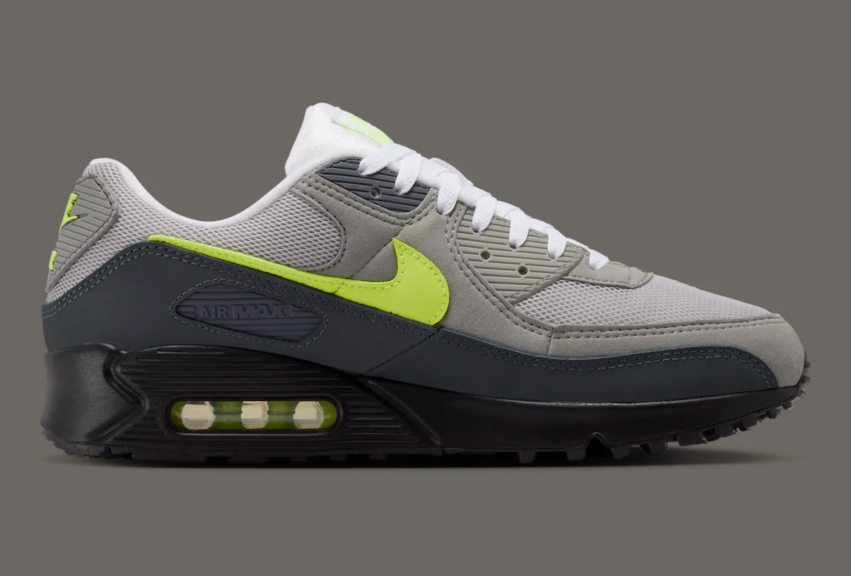 灰色画布上的霓虹宣言：Nike Air Max 90 ‘Neon’ 2026年复刻，经典电光再燃三月