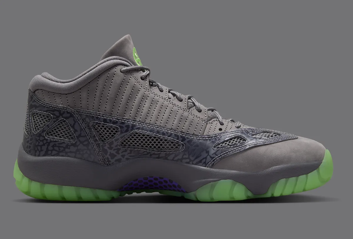 Quai 54 x Air Jordan 11 Low IE “Gunsmoke” 官图释出：巴黎街球盛宴的暗黑紫绿战靴