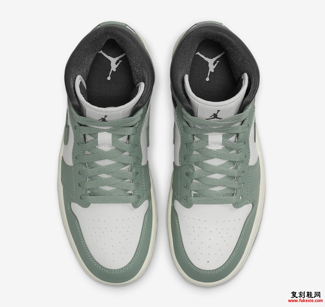 AIR JORDAN 1 MID “JADE SMOKE” 现已上市（2024 年 3 月）货号：BQ6472-130