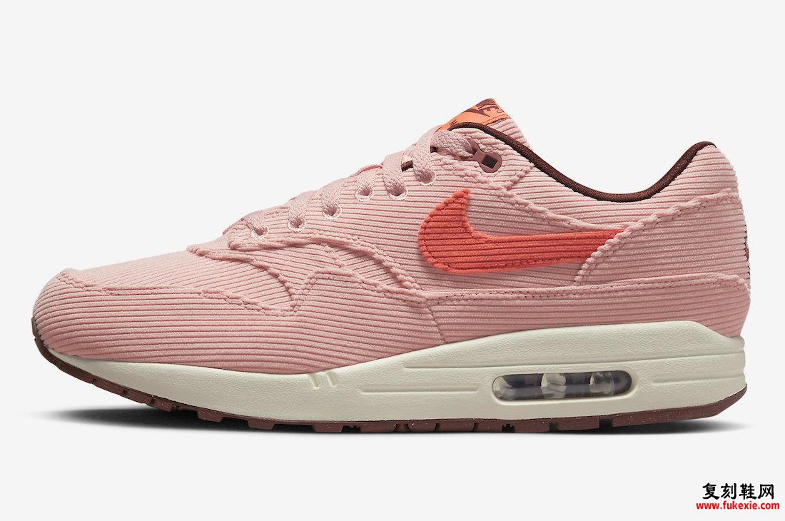 NIKE AIR MAX 1 “CORAL STARDUST CORDUROY” 5 月 26 日发布