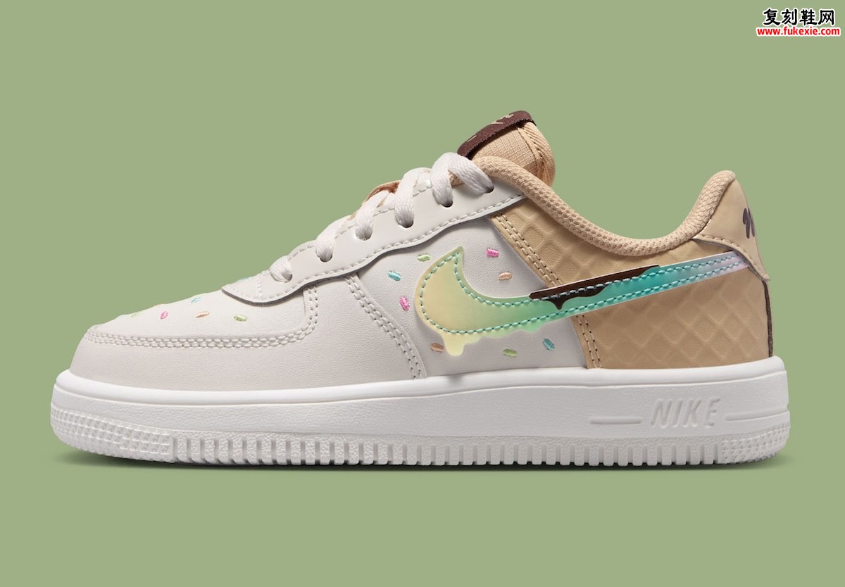Nike Air Force 1 Low GS “Ice Cream” 融化Swoosh甜到爆 童鞋冰淇淋配色8月1日发售