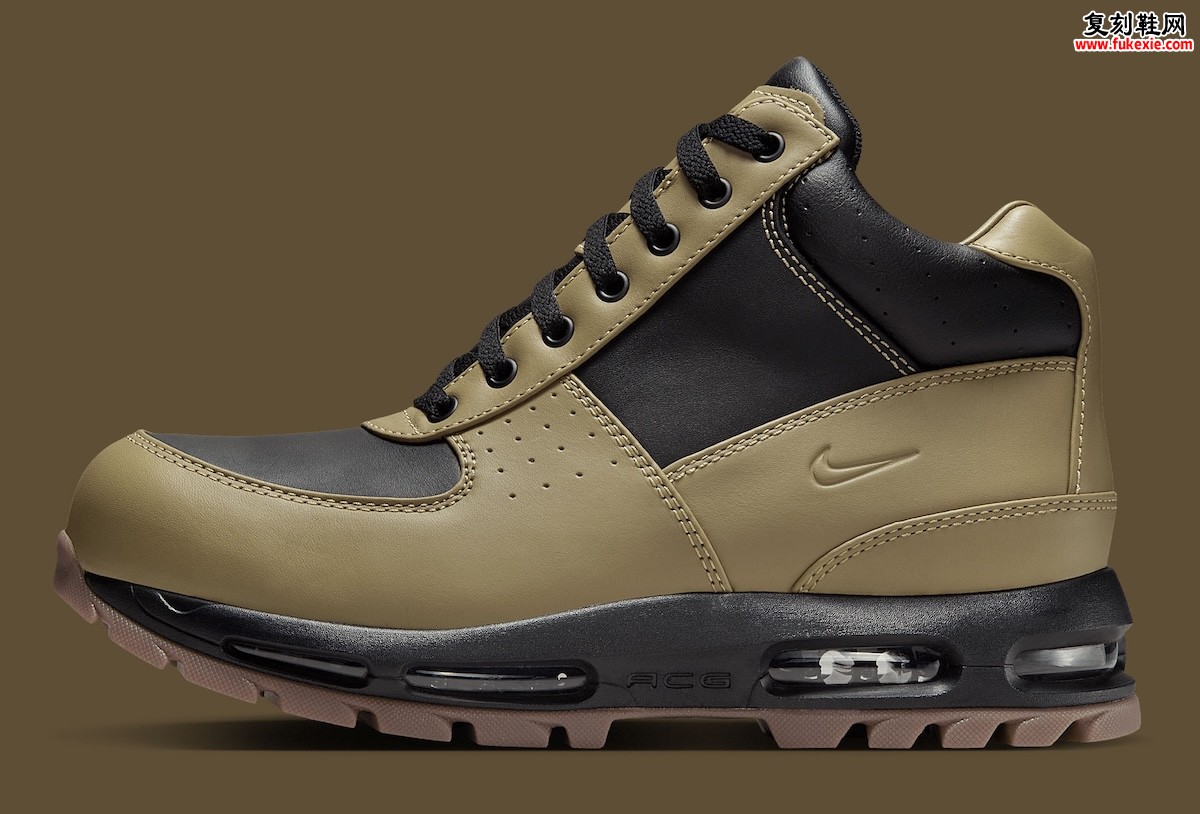 耐克Air Max Goadome黑芝麻配色回归:全掌气垫重塑全地形机能战靴