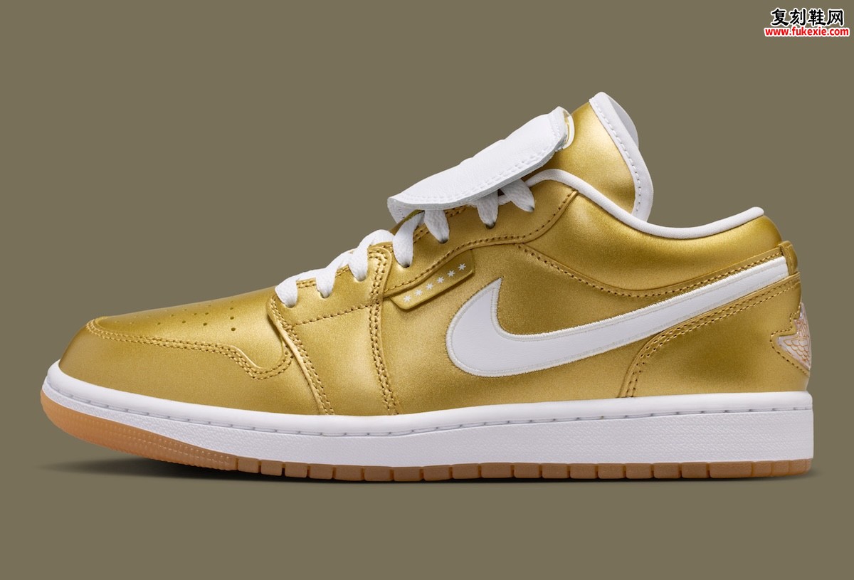 足球魂注入篮球经典：Air Jordan 1 Low “Gold Tiempo” 明年春季融合登场