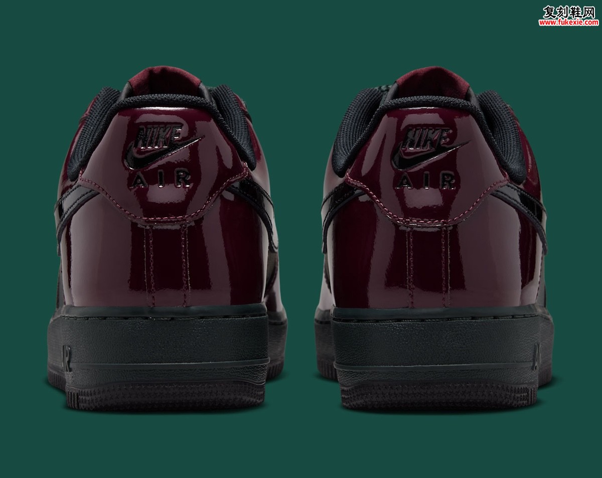 Nike Air Force 1 Low Patent “Beef And Broccoli”牛肉西兰花漆皮AF1秋冬暗红深云杉绿复古配色独家评测