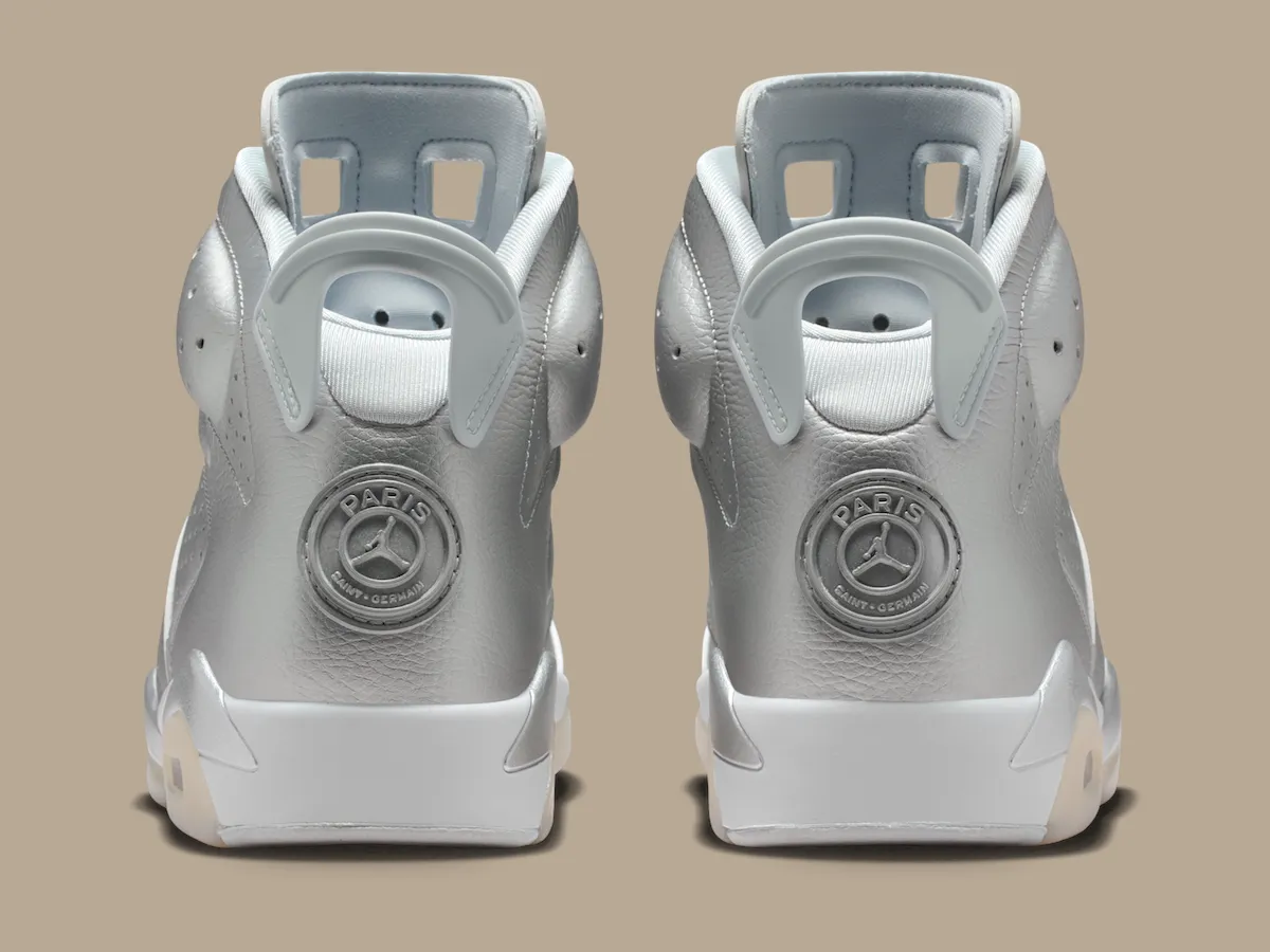 巴黎圣日耳曼联名Air Jordan 6 “金属银” 配色发布:致敬合作历史与经典鞋款三十五周年