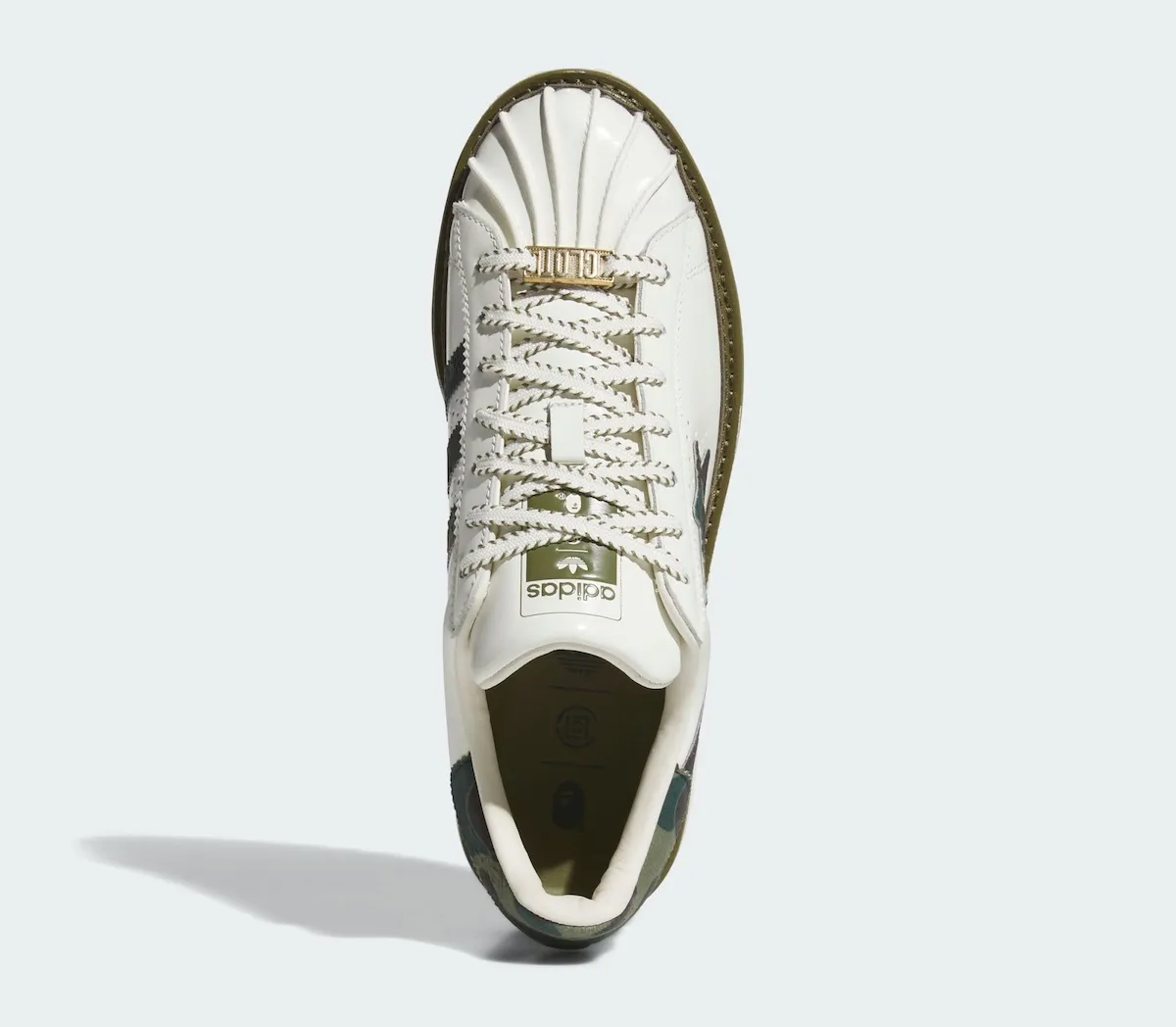 CLOT x BAPE x adidas 三方联名Superstar绿色迷彩鞋款 预计2025年末登场