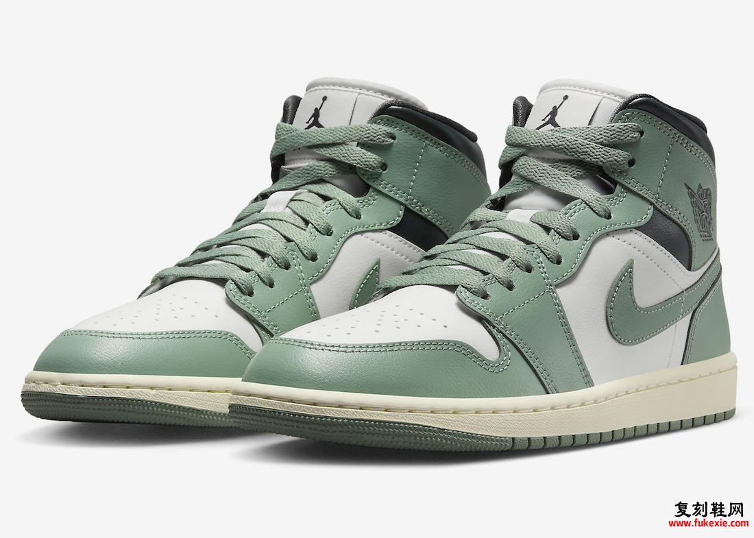 AIR JORDAN 1 MID “JADE SMOKE” 现已上市（2024 年 3 月）货号：BQ6472-130