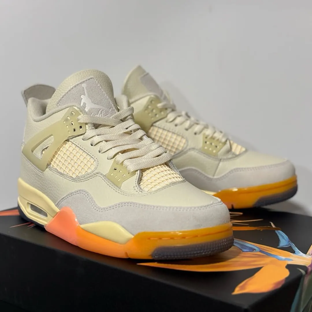 Air Jordan 4 “Birds of Paradise” Releases July 2026全新AJ4天堂鸟女款实物照流出,椰子牛奶鞋面,芒果色半透外底,热带艺术包装