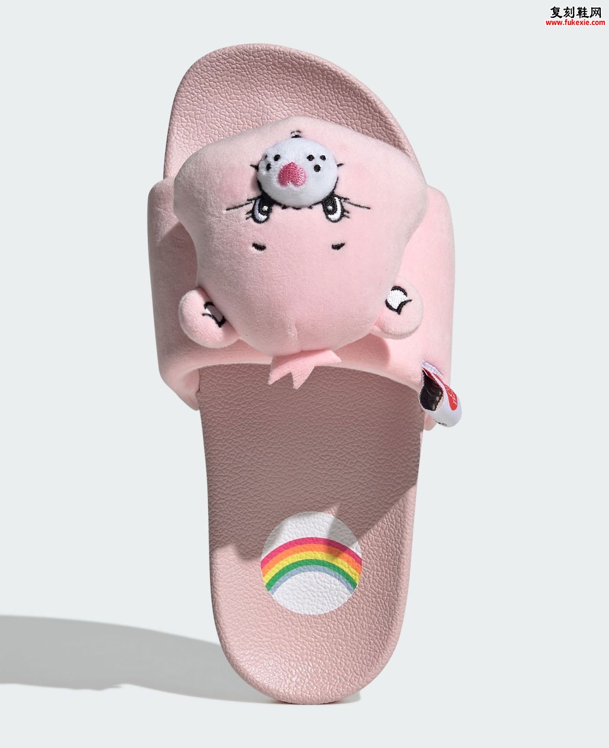 Care Bears x adidas Adilette 毛绒粉拖鞋 2026夏季萌趣联名发售前瞻插图4 Care Bears x adidas Adilette 毛绒粉拖鞋 2026夏季萌趣联名发售前瞻