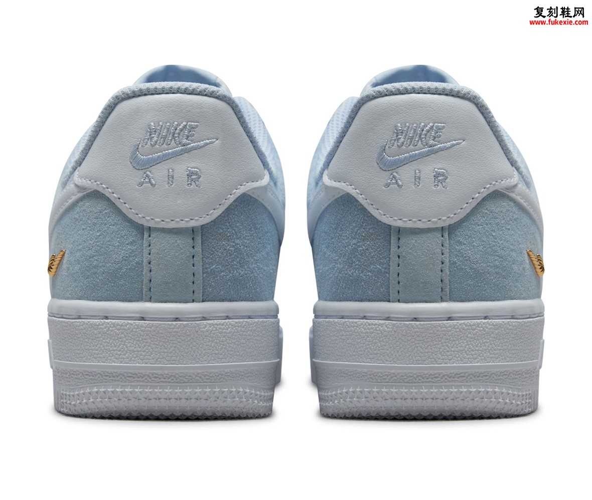 氢蓝水洗麂皮,Nike Air Force 1 Low “Hydrogen Blue” 金属金迷你勾,2026夏季登场插图4 氢蓝水洗麂皮,Nike Air Force 1 Low “Hydrogen Blue” 金属金迷你勾,2026夏季登场